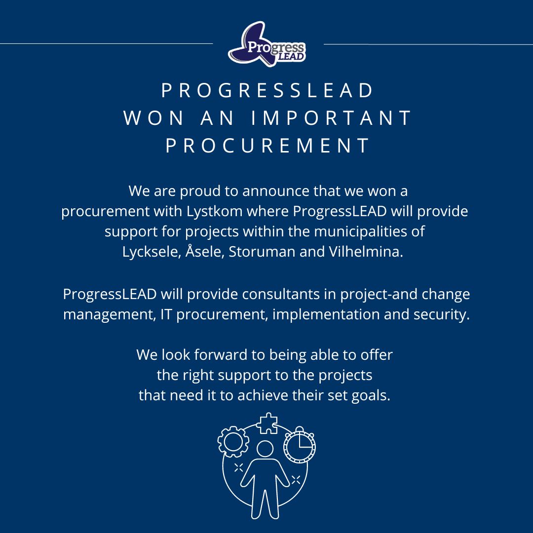 You are currently viewing ProgressLEAD won an important procurement